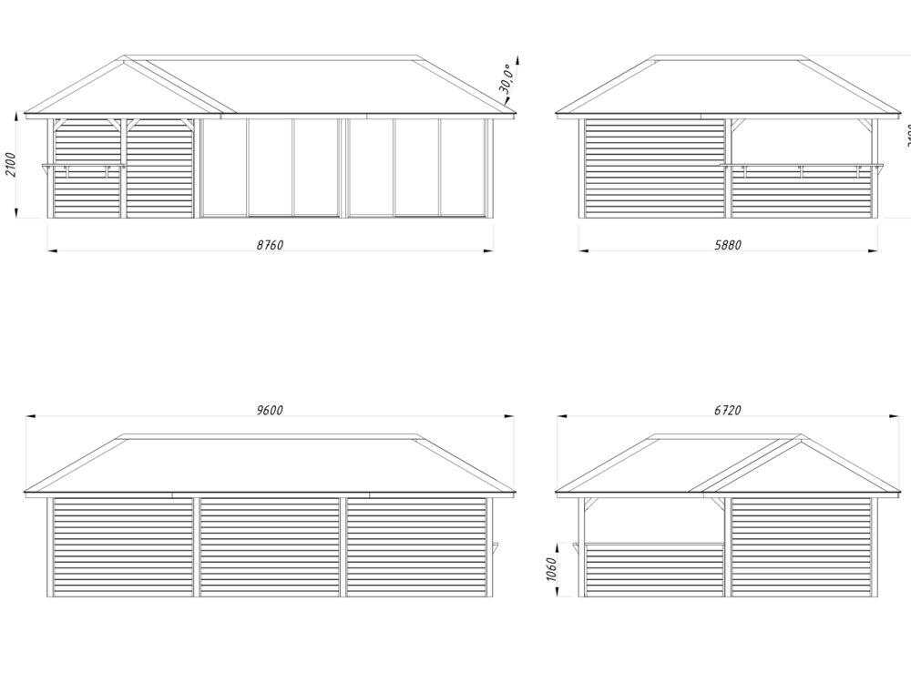 Bilde av Palmako Bianca 220 hagestue 33.2 m²