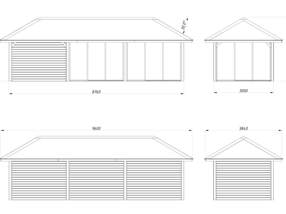 Palmako Bianca 217 hagestue 24,9 m²