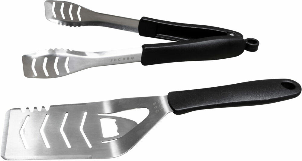 Grab`N`Grill grillsett, 2 deler Sett med grillspade og klype. Perfekt grillsett for utflukter med sin kompakte og praktiske utforming.