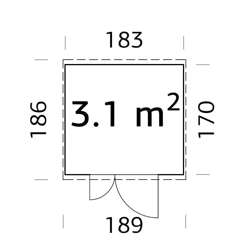 Pihavaja Palmako Leif 3,0 m²