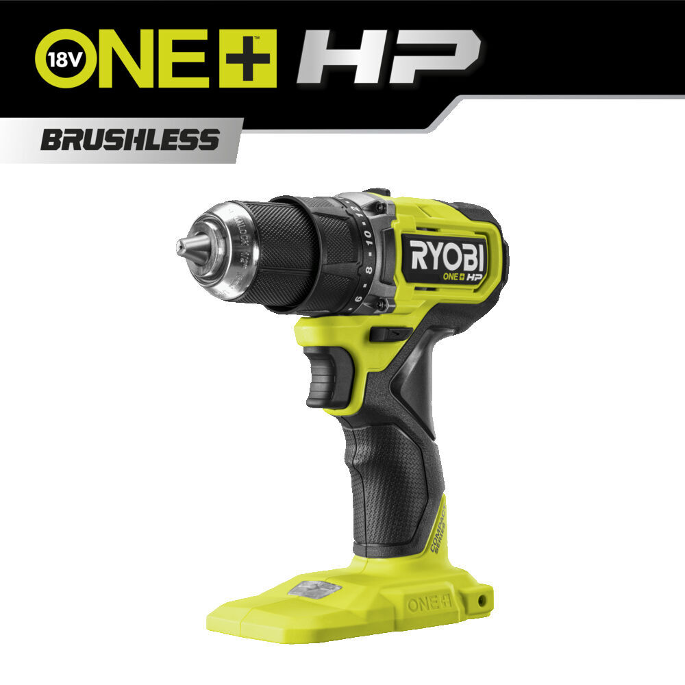 Ryobi ONE+HP RDD18C1-0 drill u/batteri Et kraftig og kompakt verktøy, ideelt for en rekke bore- og skrutrekkingsoppgaver.