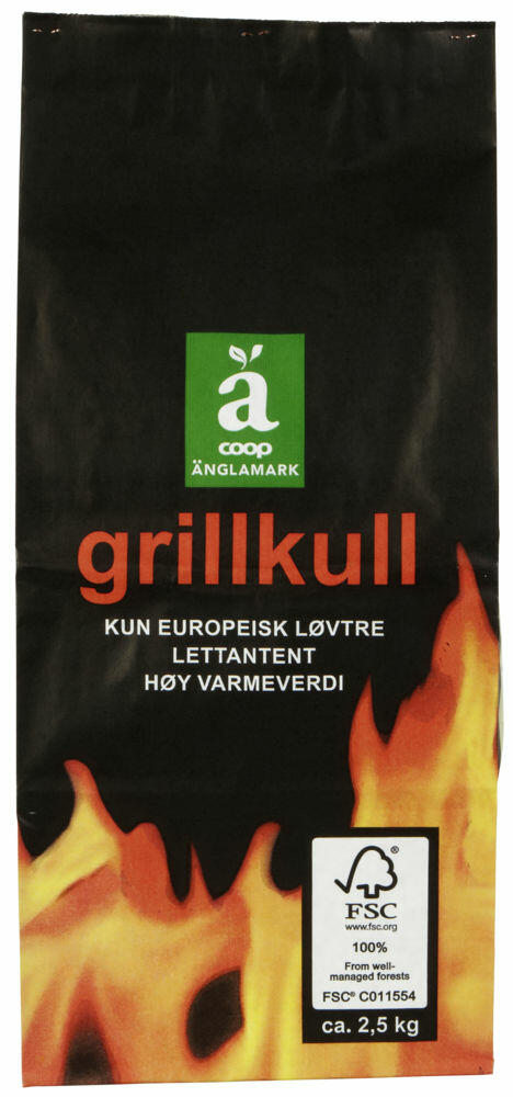 Bilde av Änglamark grillkull, 2,5 kg Lettantent grillkull produsert av europeisk løvtre.