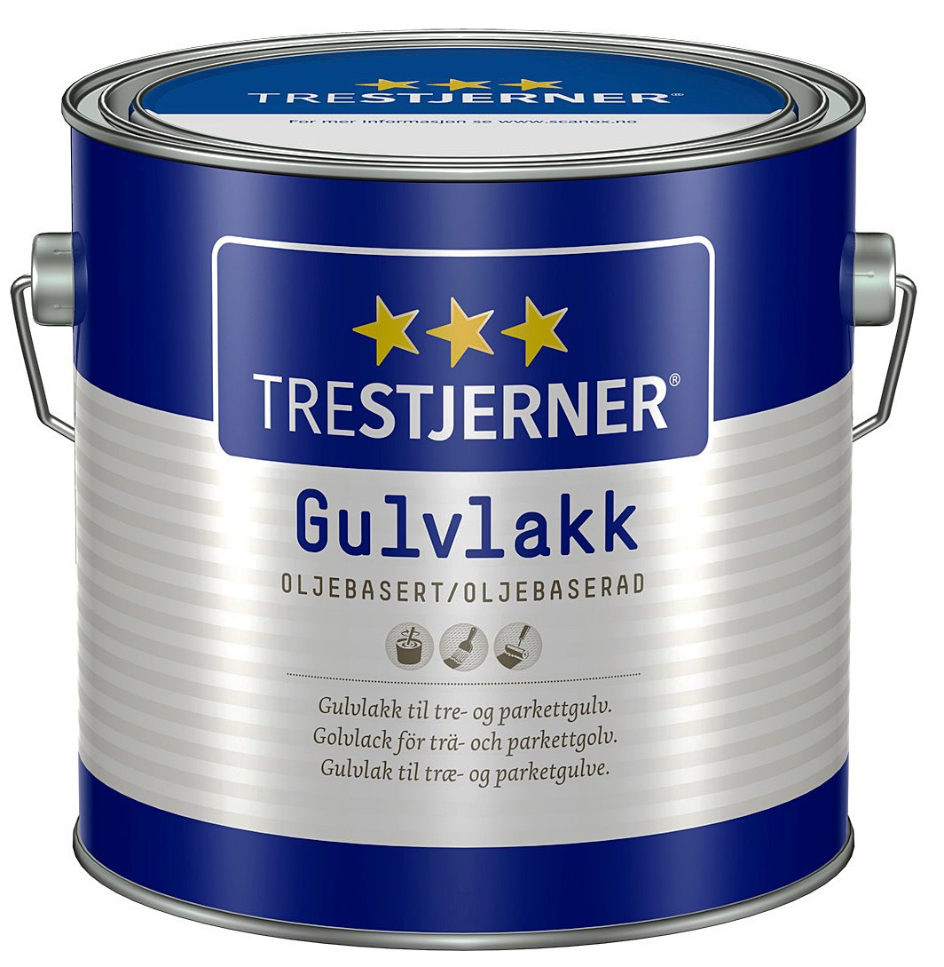 Trestjerner gulvlakk oljebasert halvblank